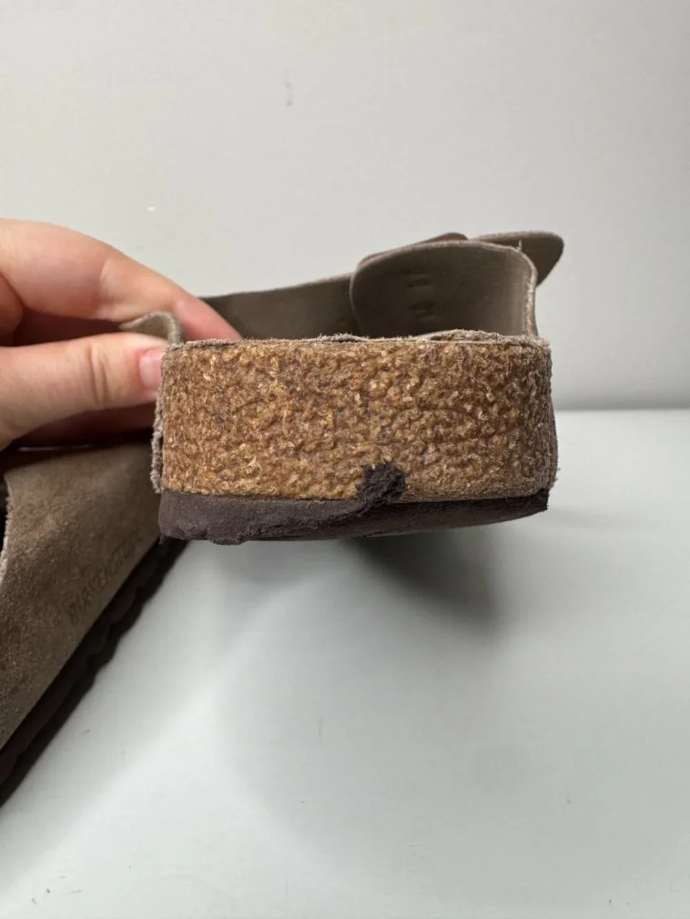 Birkenstock Arizona Suede Slides EU40 Brown Double Strap Adjustable Womens 9 Men